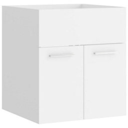 Berkfield Bathroom Furniture Set White Engineered Wood - thumbnail 4