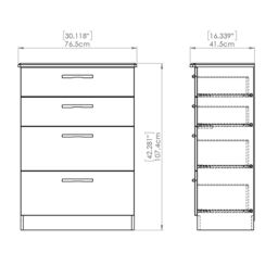 Montana Ready Assembled Matt Oak Effect 4 Drawer Chest (H)1080mm (W)770mm (D)410mm - thumbnail 5