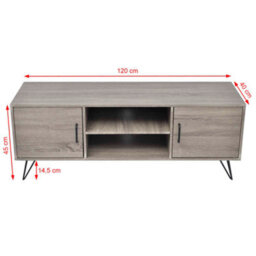 Berkfield Tv Cabinet 120X40X45 Cm Grey - thumbnail 5