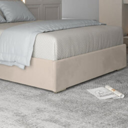 Belgrave Upholstered Soft Velvet Metal Designer Bed Frame - thumbnail 4