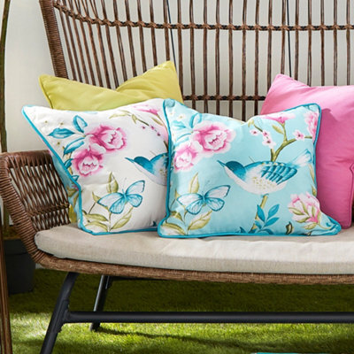 Dreams & Drapes Amelle Outdoor Water & Uv Resistant Blue Filled Cushion - image 1