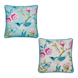 Dreams & Drapes Amelle Outdoor Water & Uv Resistant Blue Filled Cushion - thumbnail 3