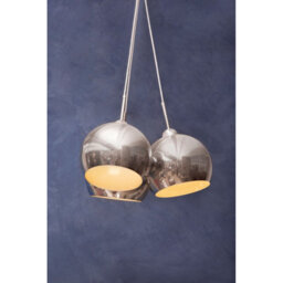 Orsina Triple Pendant Ceiling Light, Chrome Ball Shades With Iron Build, Modern Hanging Light For Dining Room - thumbnail 2