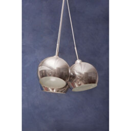 Orsina Triple Pendant Ceiling Light, Chrome Ball Shades With Iron Build, Modern Hanging Light For Dining Room - thumbnail 3