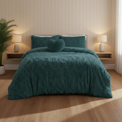 Super Fluffy Duvet Cover Ultra Soft, Cloud-Like Comfort Snug Sleep Teal - image 1