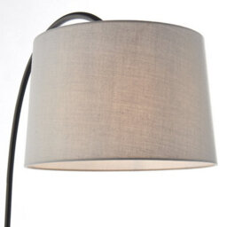 Luminosa Lighting Luminosa Carlson 1 Light Floor Light Matt Black & Light Grey Cotton Mix, E27 - thumbnail 4