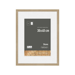 Nielsen Skava 30 X 40Cm Oak Wooden Picture Frame With A4 Mount, Float Glass And Push/turn Clips - thumbnail 1