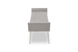 Buttercup Farm Gilden Bench With Angular Base - Metal/wood/textile - L46 X W150 X H50 Cm - Silver/grey - thumbnail 5