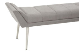 Buttercup Farm Gilden Bench With Angular Base - Metal/wood/textile - L46 X W150 X H50 Cm - Silver/grey - thumbnail 6