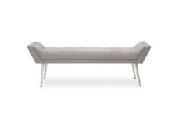 Buttercup Farm Gilden Bench With Angular Base - Metal/wood/textile - L46 X W150 X H50 Cm - Silver/grey - thumbnail 2