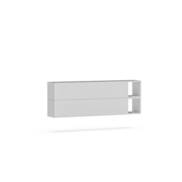 Decorotika Leuven Moduler Modern Tv Unit Wall Mount Customizable Layout High Gloss White - thumbnail 4