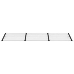 Berkfield Door Canopy Black And Transparent 297.5X90 Cm Polycarbonate - thumbnail 3
