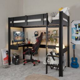 Nöa & Nani Noa & Nani Gaming Station High Sleeper Kids Solid Wood Bed In Black Storm - thumbnail 5