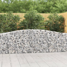 Berkfield Arched Gabion Baskets 7 Pcs 400X30X80/100 Cm Galvanised Iron - thumbnail 1