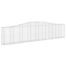 Berkfield Arched Gabion Baskets 7 Pcs 400X30X80/100 Cm Galvanised Iron - thumbnail 3