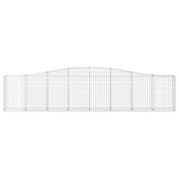 Berkfield Arched Gabion Baskets 7 Pcs 400X30X80/100 Cm Galvanised Iron - thumbnail 4