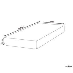Beliani Foam Mattress Cheer H3/4 Firm 80 X 200 Cm (Eu Small Single) - thumbnail 3