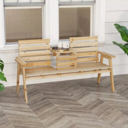 Outdoor Fir Wood Bench 2To3 Person - thumbnail 3