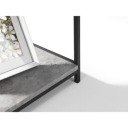 Julian Bowen Staten Tall Concrete Bookcase - Concrete And Black - thumbnail 6