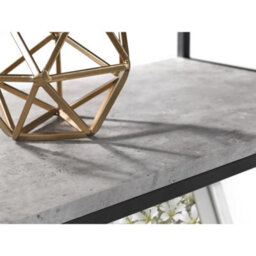 Julian Bowen Staten Tall Concrete Bookcase - Concrete And Black - thumbnail 7
