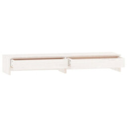 Walplus Monitor Stand White 100X27X15 Cm Solid Wood Pine - thumbnail 6