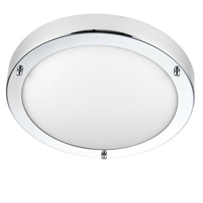 Ip44 Outdoor Dimmable Bulkhead Light Chrome Plate Bathroom Flush Ceiling Lamp - image 1