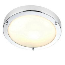 Ip44 Outdoor Dimmable Bulkhead Light Chrome Plate Bathroom Flush Ceiling Lamp - thumbnail 3