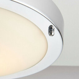 Ip44 Outdoor Dimmable Bulkhead Light Chrome Plate Bathroom Flush Ceiling Lamp - thumbnail 4