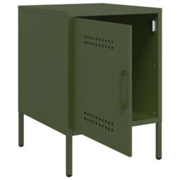 Berkfield Bedside Cabinets 2 Pcs Olive Green 36X39X50.5 Cm Steel - thumbnail 9