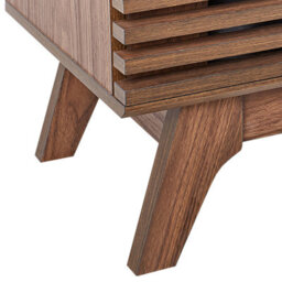 Wyld And Coco Everwood Tv Stand Dark Brown Matt Laminated Finish, W149 X D35 X H44Cm, Retro Storage Cabinet - thumbnail 8