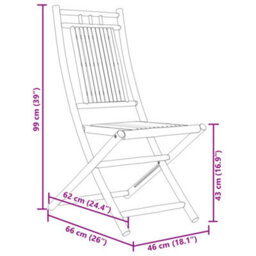 Walplus 5 Piece Garden Outdoor Dining Set Suitable For Backyard, Patio  Bamboo - Cushion Not Included - thumbnail 9