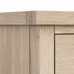 Farro Washed Oak 3 Drawer Bedside Table Fully Assembled - By Roseland Furniture - thumbnail 6