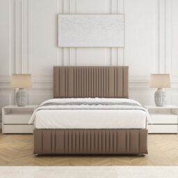 Bsspoke Rosie Divan Bed Mink Plush Velvet 24Inch Headboard & Footboard No Mattress No Drawers In Small Double King 4Ft6 6Ft - thumbnail 2