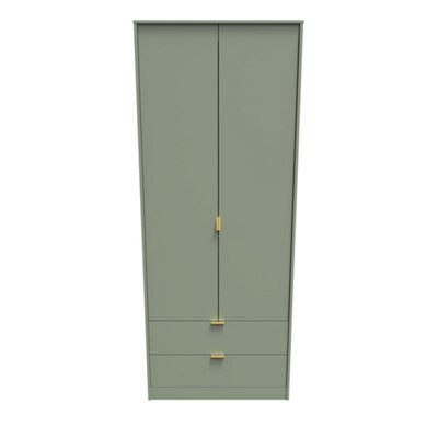 Madrid 2 Door 2 Drawer Wardrobe In Reed Green (Ready Assembled) - image 1