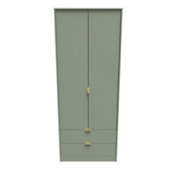 Madrid 2 Door 2 Drawer Wardrobe In Reed Green (Ready Assembled) - thumbnail 1