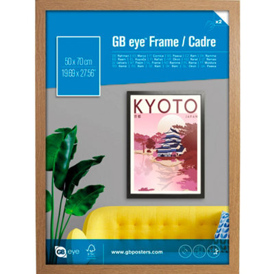 Gb Eye Contemporary Wooden Oak Picture Frame - 50 X 70Cm - image 1