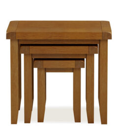 Rest Relax Elston Oak Nest Of 3 Tables Brown - thumbnail 2