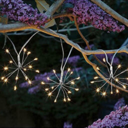 HSD 96 Led Warm White Triple Starburst Lights - Solar Power Lights For Christmas, Weddings, And Home Decor - thumbnail 5
