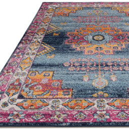 The Rug Edit Blue Multi Traditional Muse Oriental Medallion Rug - thumbnail 4