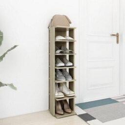 Walplus Shoe Cabinet Sonoma Oak 27.5X27X102 Cm Engineered Wood - thumbnail 3