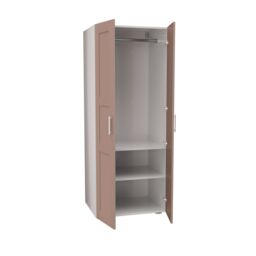 Atomia Contemporary Matt Antique Rose Double Wardrobe (H)1875mm (W)750mm (D)580mm - thumbnail 4