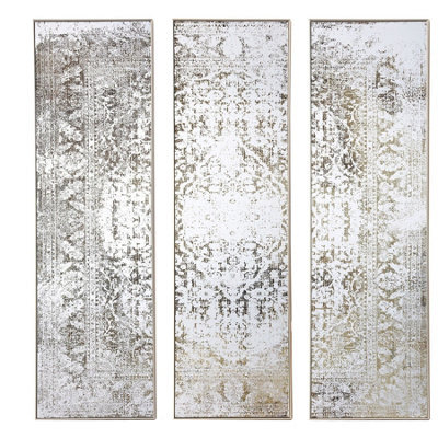 Hill Interiors Antique Look Wall Mirror (Pack Of 3) Bronze (One Size)