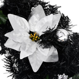 Berkfield Christmas Arch With Led Lights Black 90 Cm Pvc - thumbnail 5