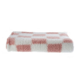 Thehotsale Double-Sided Pink And White Checkered Washable Plush Blanket,150Cm W X 200Cm D - thumbnail 4