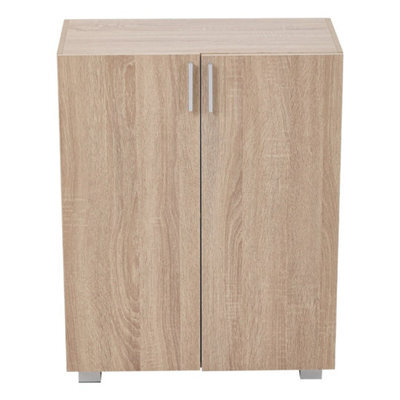 Oak Effect 2 Door Storage Cabinet Freestanding Kitchen Buffet Sideboard Cupboard - image 1