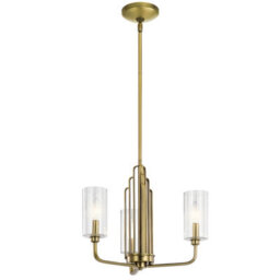 Luminosa Lighting Elstead Kichler Kimrose Multi Arm Pendant Ceiling Light Brushed Natural Brass