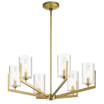 Luminosa Lighting Luminosa Kichler Nye Multi Arm Pendant Ceiling Light Brushed Natural Brass - image 1