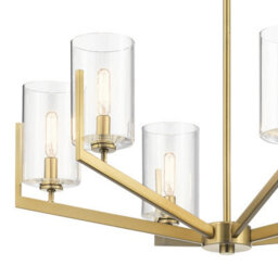 Luminosa Lighting Luminosa Kichler Nye Multi Arm Pendant Ceiling Light Brushed Natural Brass - thumbnail 2
