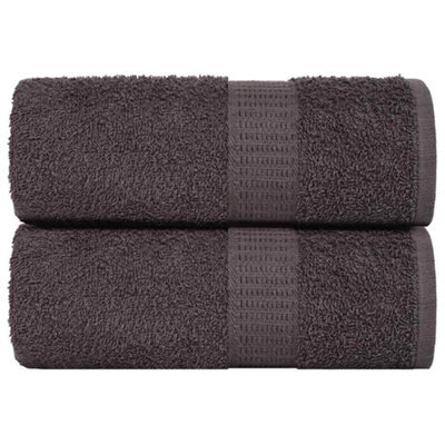 Berkfield Guest Towels 2 Pcs Anthracite 30X50 Cm 360 Gsm 100% Cotton - image 1