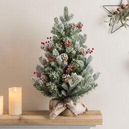 Christow Christmas Artificial Frosted Green Wreath - thumbnail 2